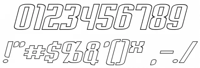 Palisoc Extended Hollow Italic