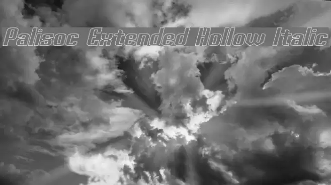 Palisoc Extended Hollow Italic  examples