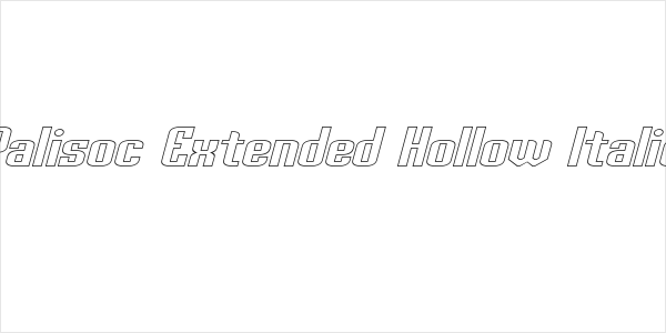 Palisoc Extended Hollow Italic Logo