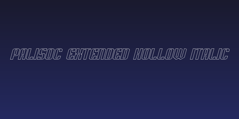 Palisoc Extended Hollow Italic Social Header