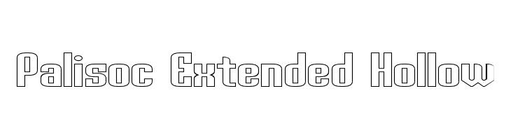 Palisoc Extended Hollow  Free Fonts Download