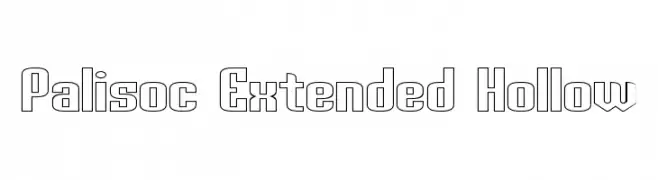 Palisoc Extended Hollow  les polices de caractères gratuit tlcharger