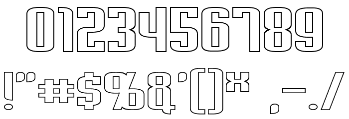 Palisoc Extended Hollow Font OTHER CHARS