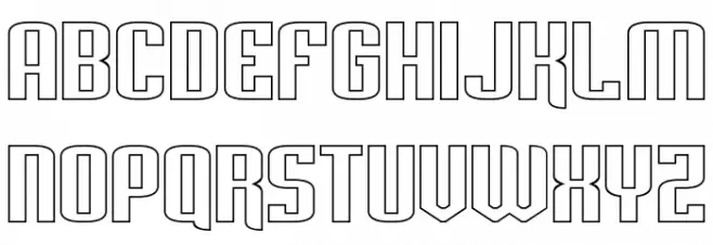 Palisoc Extended Hollow Schriftart Groß