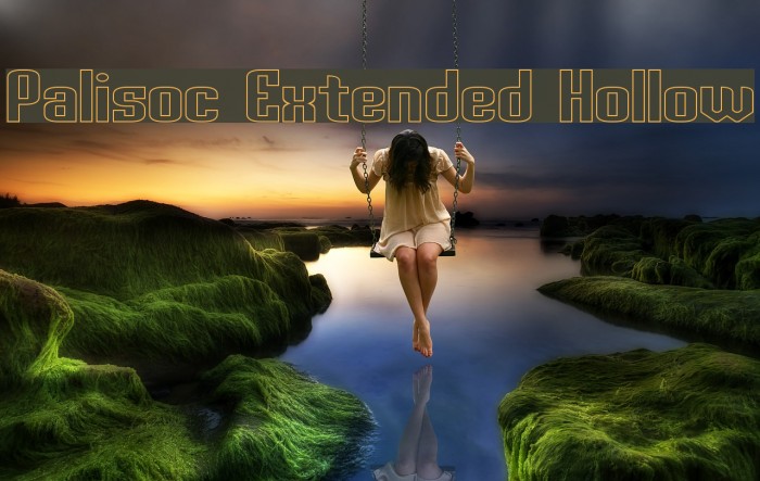 Palisoc Extended Hollow Font examples