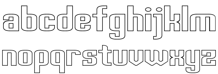 Palisoc Extended Hollow Font LOWERCASE