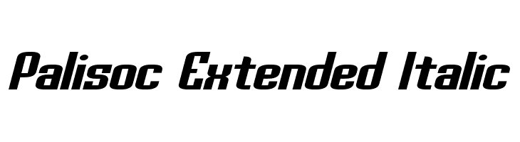Palisoc Extended Italic Font