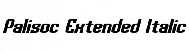 Palisoc Extended Italic  les polices de caractères gratuit tlcharger
