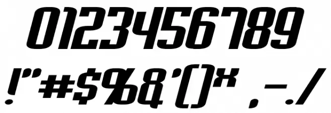 Palisoc Extended Italic Font OTHER CHARS