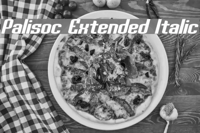 Palisoc Extended Italic Font examples