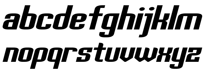 Palisoc Extended Italic Font LOWERCASE