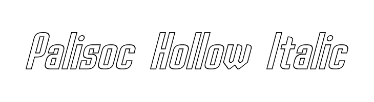 Palisoc Hollow Italic  Fuentes Gratis Descargar