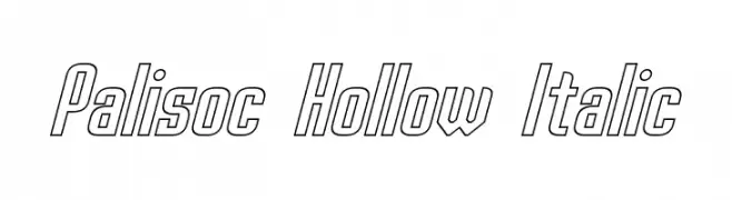 Palisoc Hollow Italic  baixar fontes gratis