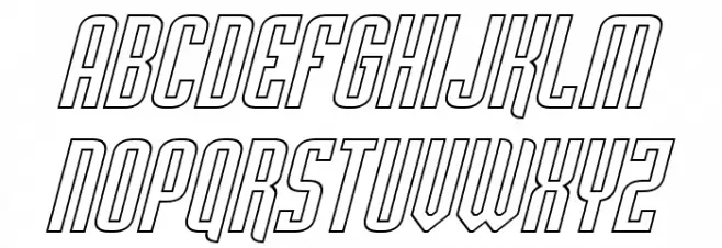Palisoc Hollow Italic Fuentes MAYÚSCULAS