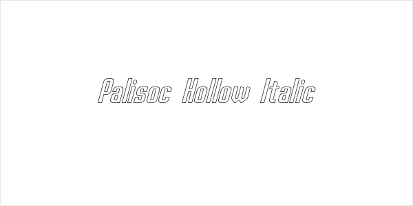 Palisoc Hollow Italic Logo