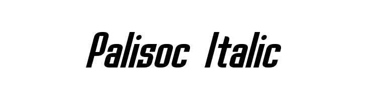 Palisoc Italic Font