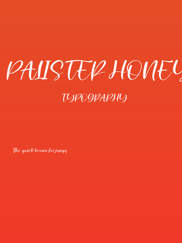 Palister Honey Italic Poster