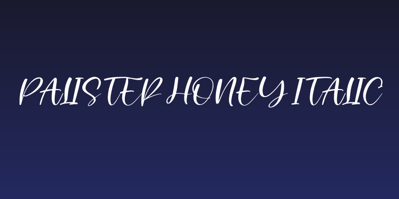 Palister Honey Italic Social Header