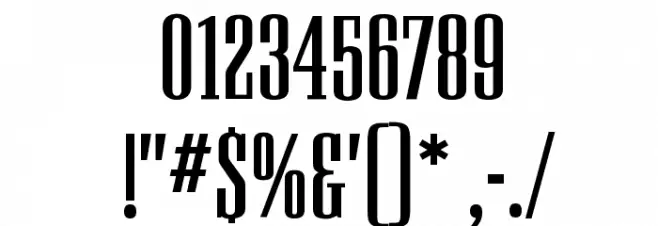 PallMallBold Font OTHER CHARS