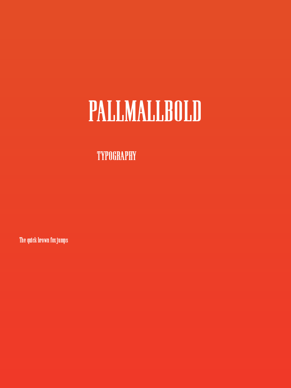 PallMallBold Poster