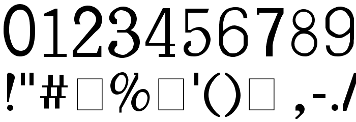 Palladam Medium Font OTHER CHARS