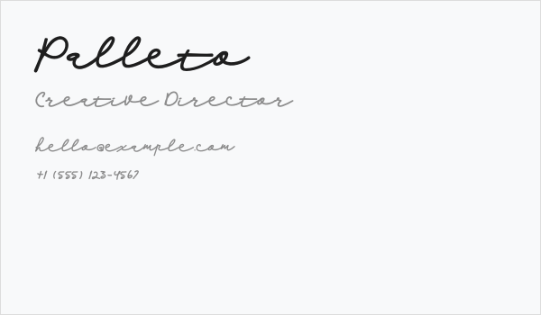 Palleto Business Card