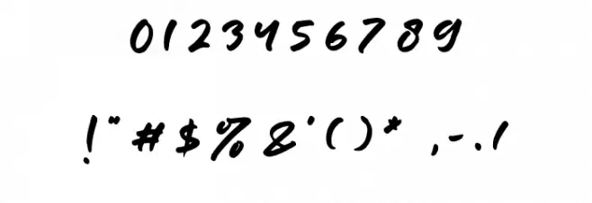 PallisthaRegular Font OTHER CHARS