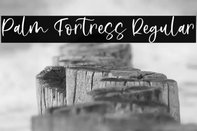 Palm Fortress Regular 字体 examples