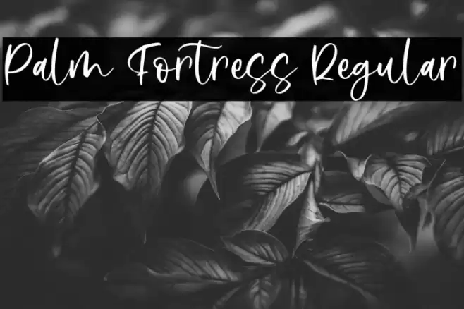 Palm Fortress Regular 字体 examples