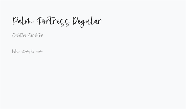 Palm Fortress Regular Business Card