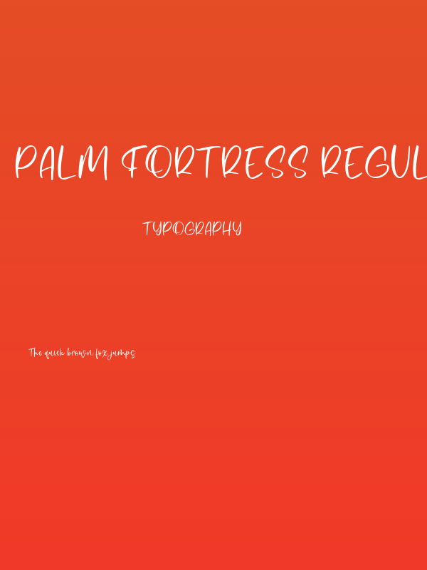 Palm Fortress Regular Poster