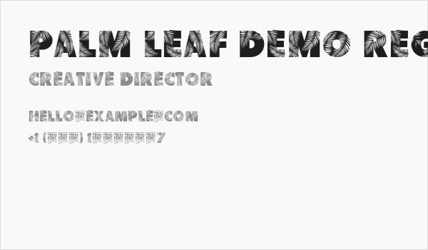 Palm Leaf Demo Regular Business Card