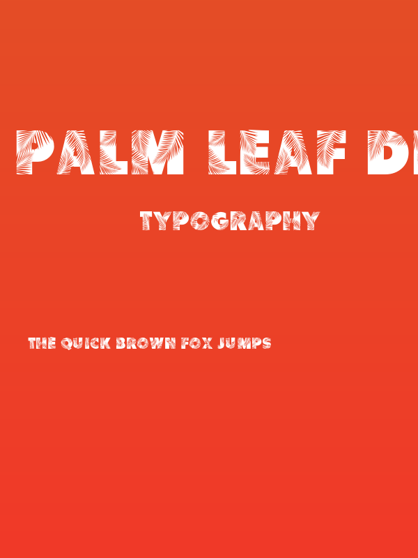 Palm Leaf Demo Regular Poster