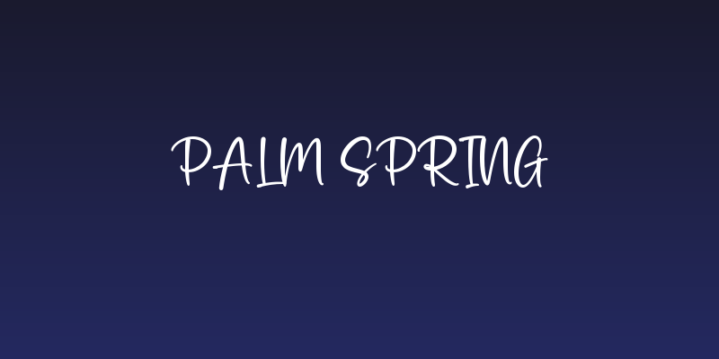 Palm Spring Social Header