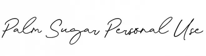 Palm Sugar Personal Use  font caratteri gratis