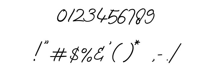 Palm Sugar Personal Use Font OTHER CHARS