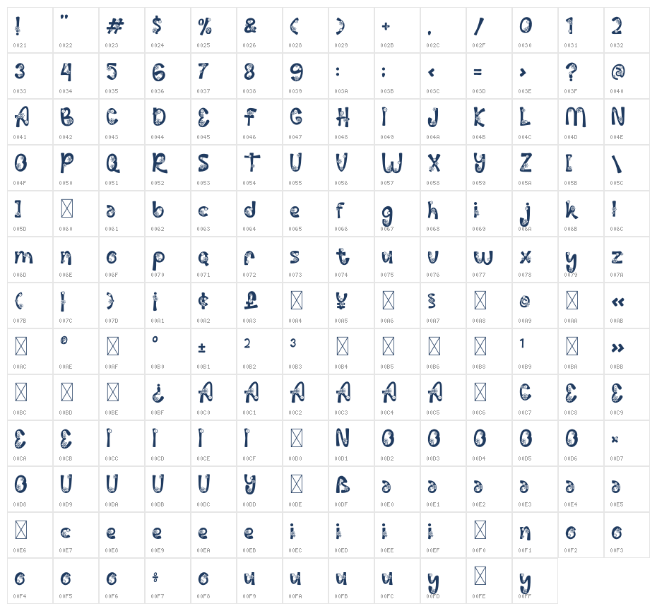 Palm Sunday Flower Character Map