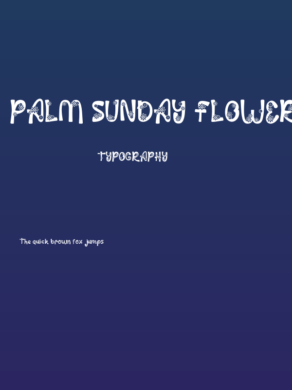 Palm Sunday Flower Poster
