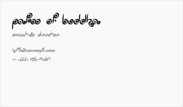 Palm of Buddha Business Card