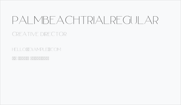 PalmBeachTrialRegular Business Card