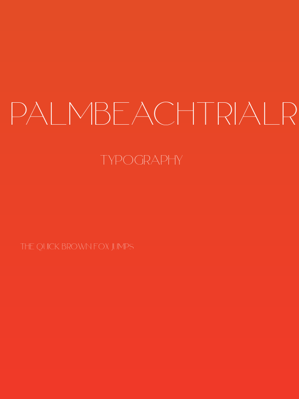 PalmBeachTrialRegular Poster