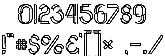 Palma Bold Grunge Font OTHER CHARS