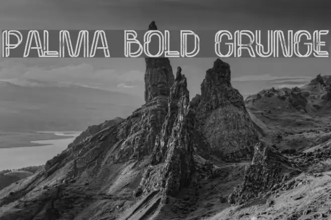 Palma Bold Grunge Font examples