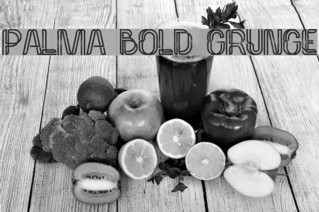 Palma Bold Grunge Font examples