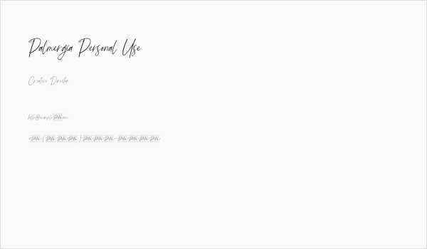 Palmergia Personal Use Business Card