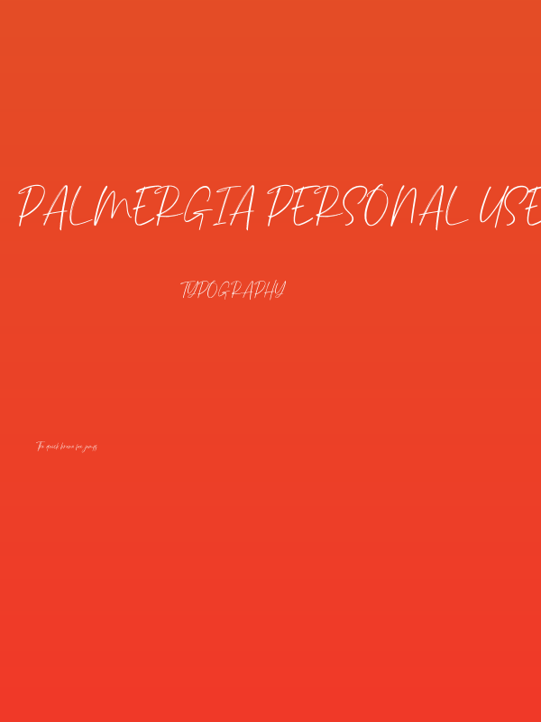 Palmergia Personal Use Poster