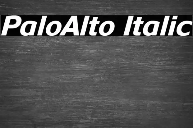 PaloAlto Italic Font examples