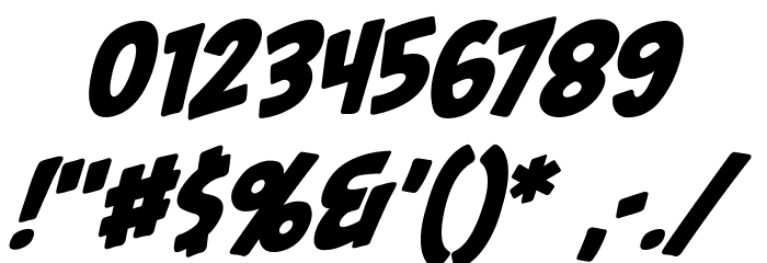 PalookaBB-Italic Font OTHER CHARS
