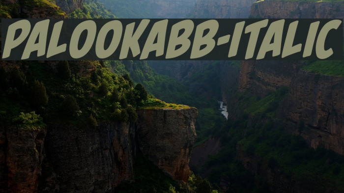 PalookaBB-Italic Font examples