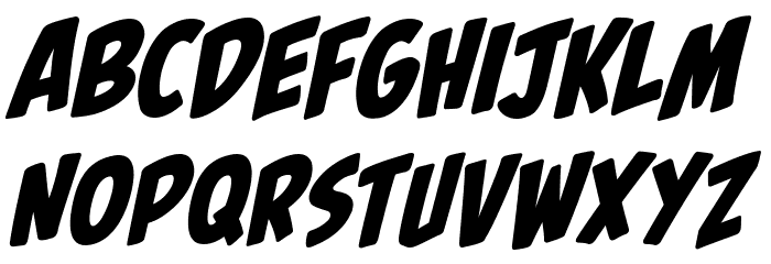 PalookaBB-Italic Font LOWERCASE